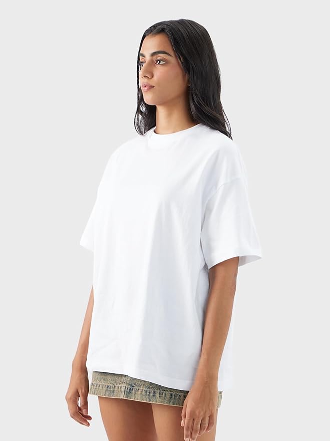 White Oversized Fit T-Shirt Cotton