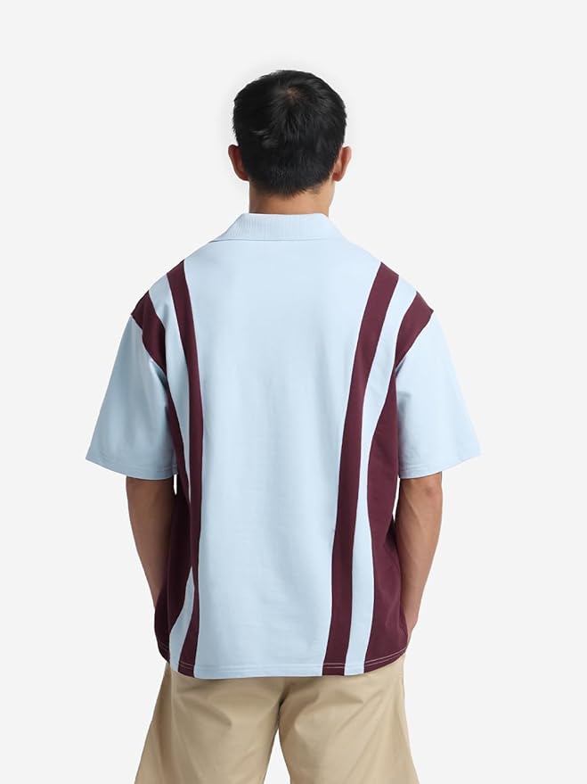 Light Blue & Brown Mens Oversized