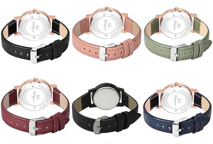 Flower Watches for Leather-Belted Flower Combo