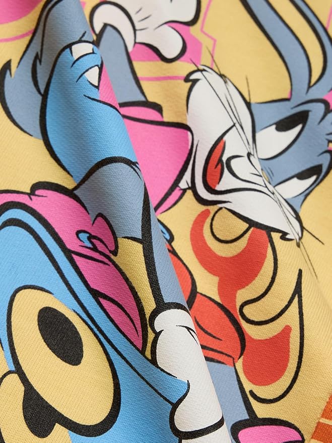 Looney Tunes Lit Sleeve Round Neck