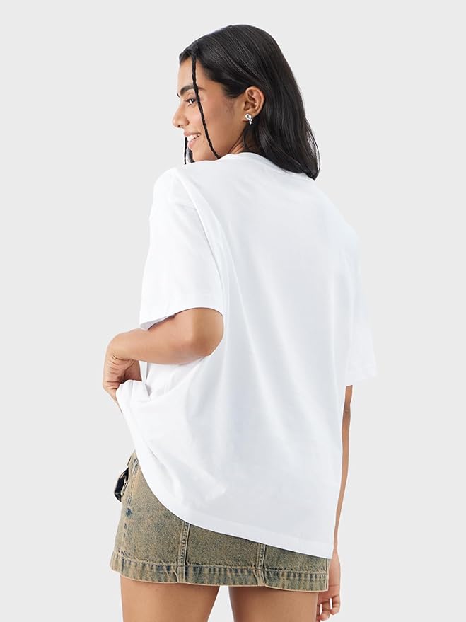 White Oversized Fit T-Shirt Cotton