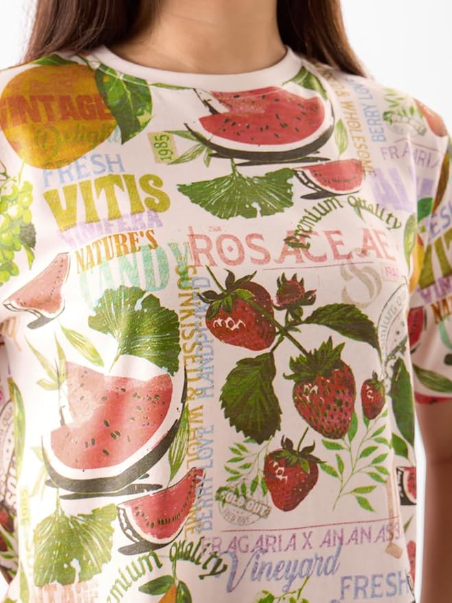 Fruity Short Sleeves Cotton