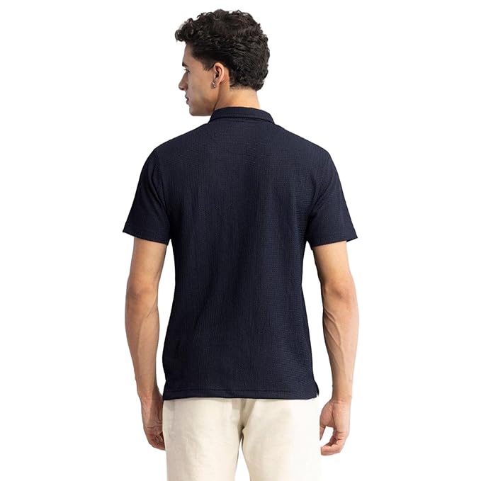 Navy Solid Regular Polyester
