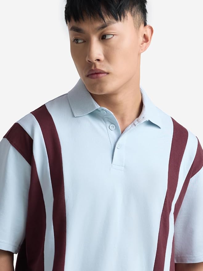 Light Blue & Brown Mens Oversized