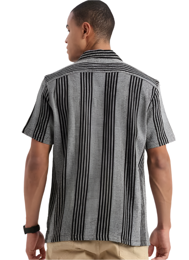 men striped casual shirt