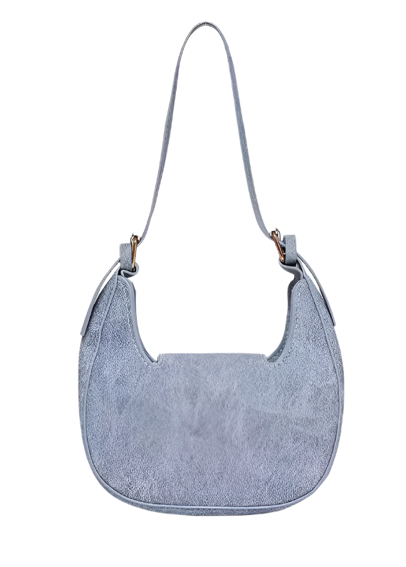 light blue solid handbag