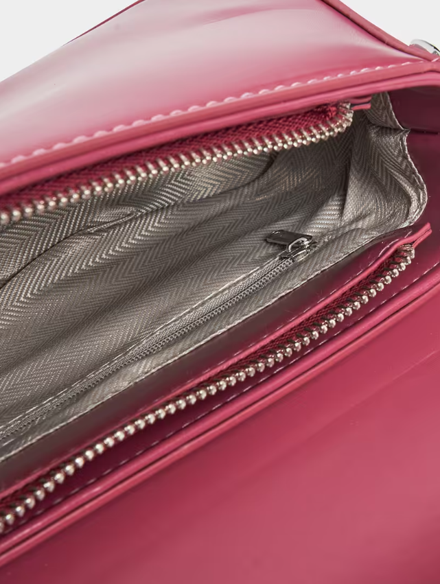 maroon pu handbag