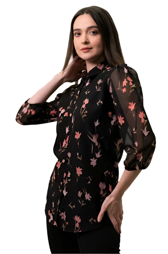 floral printed regular shirt