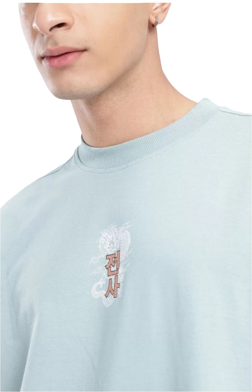Hallyu hip cotton terry sweatshirt