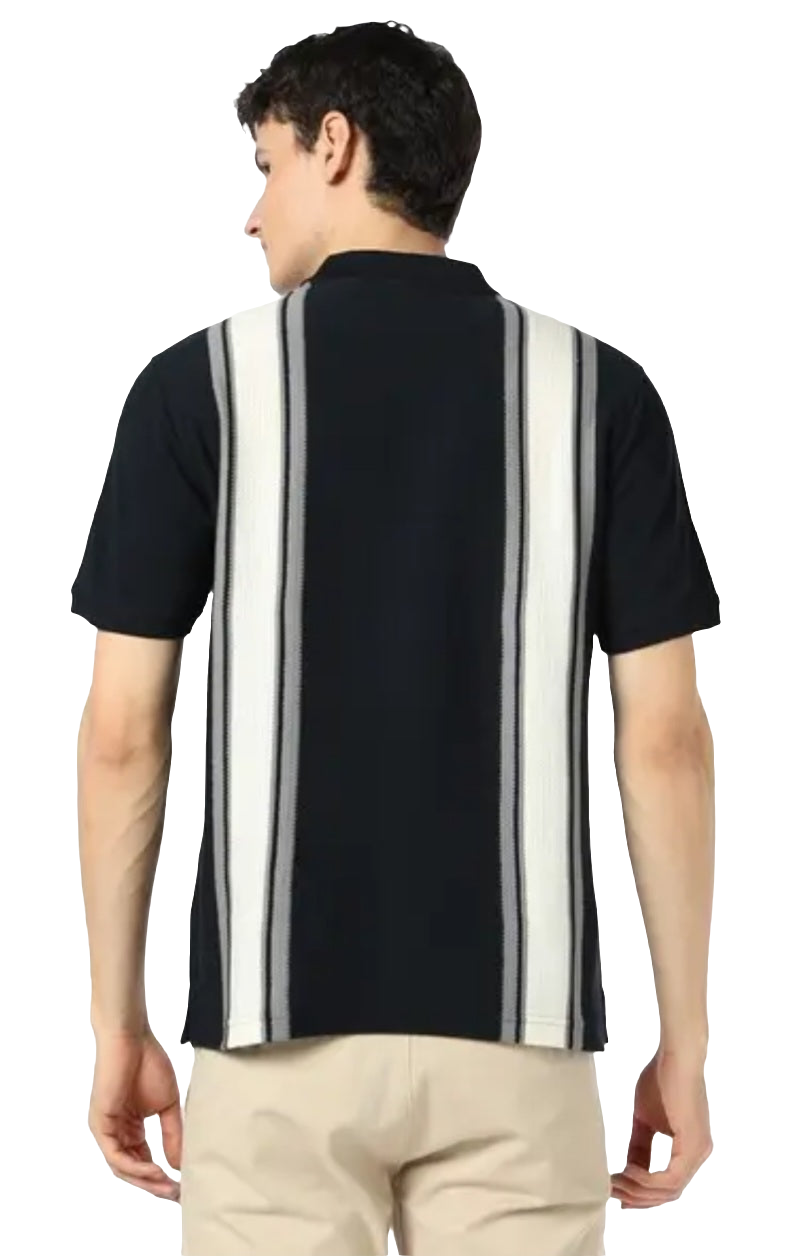 Placement STRIPED polo t-shirt