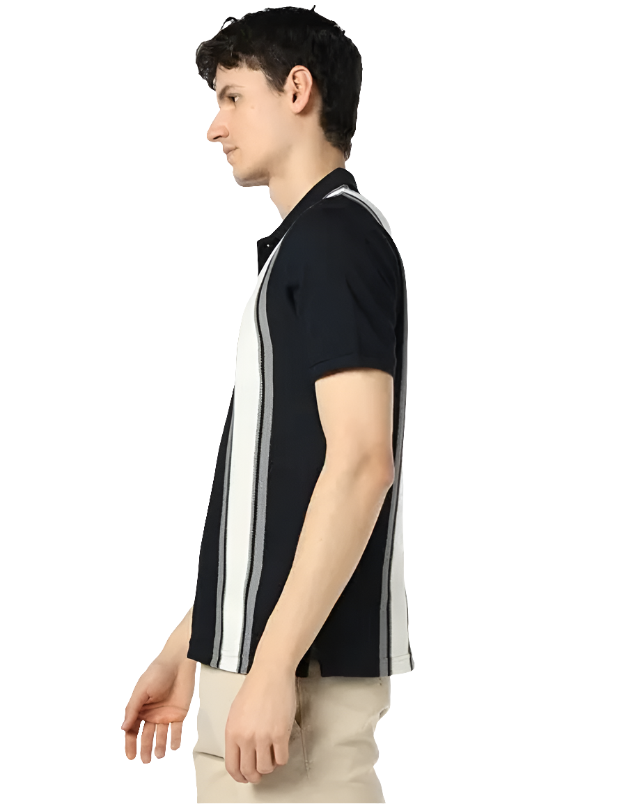Placement STRIPED polo t-shirt