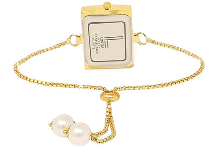 Analogue Gold Color Chain Bracelet Watch