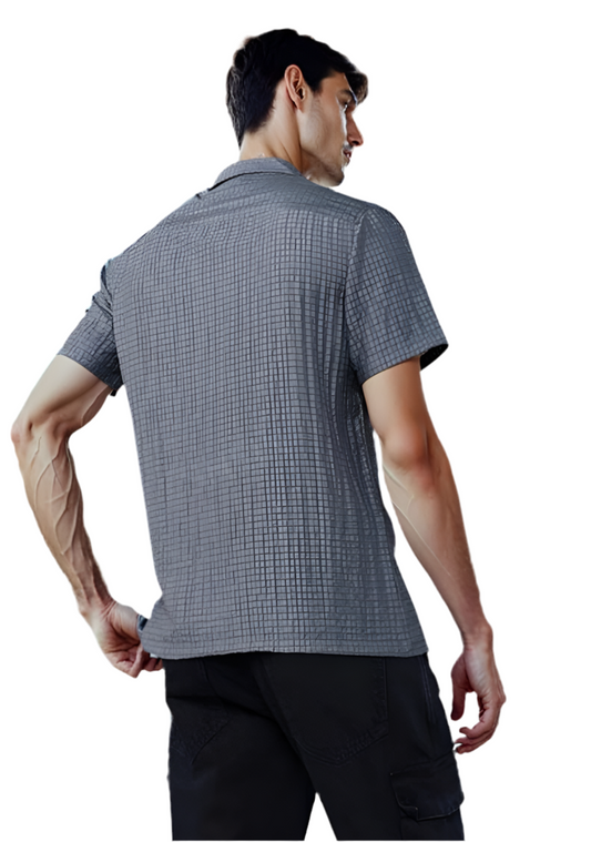 cuban collar knitted shirt