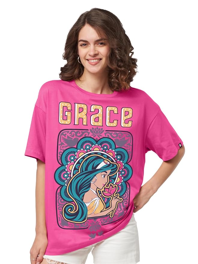 Pink Loose Fit T-Shirt Cotton