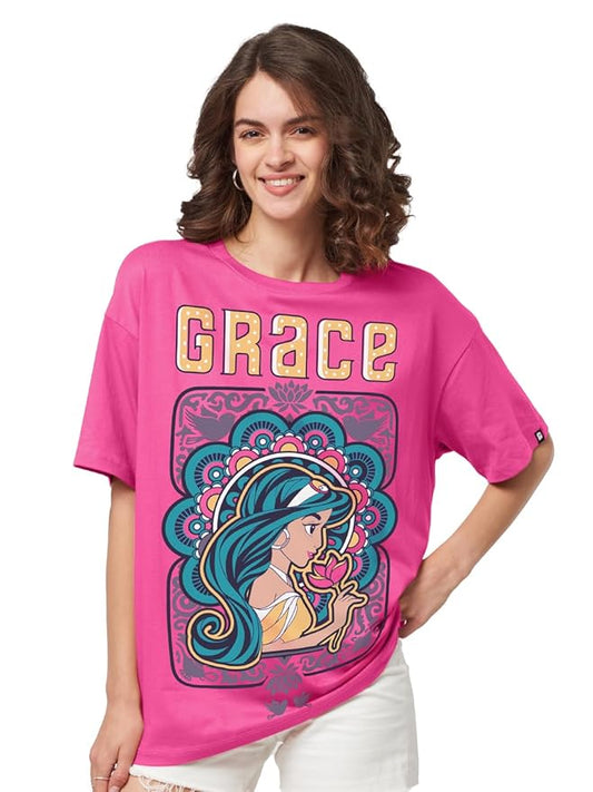 Pink Loose Fit T-Shirt Cotton