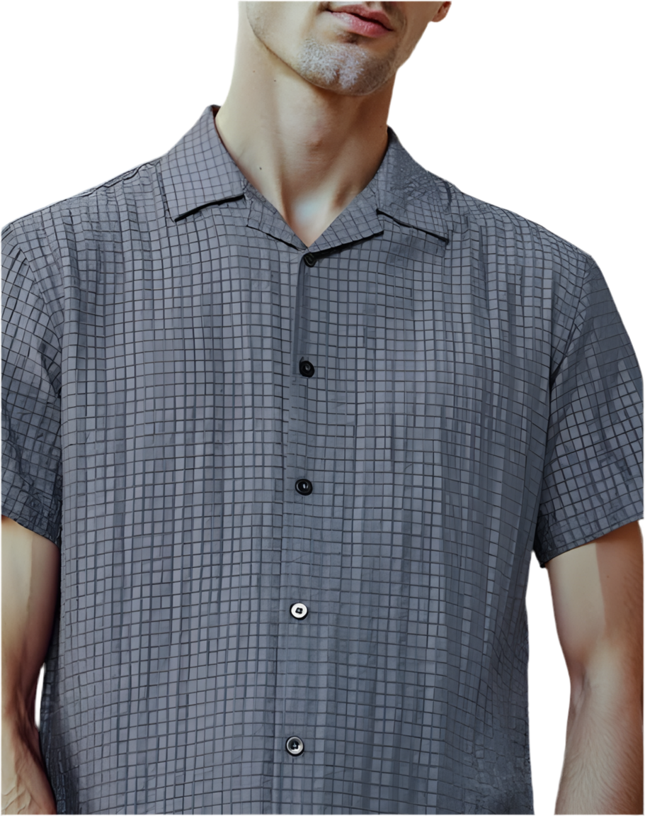 cuban collar knitted shirt
