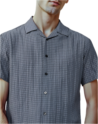 cuban collar knitted shirt