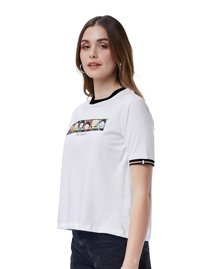 F.R.I.E.N.D.S Regular fit Graphic Printed Half Sleeve Cotton