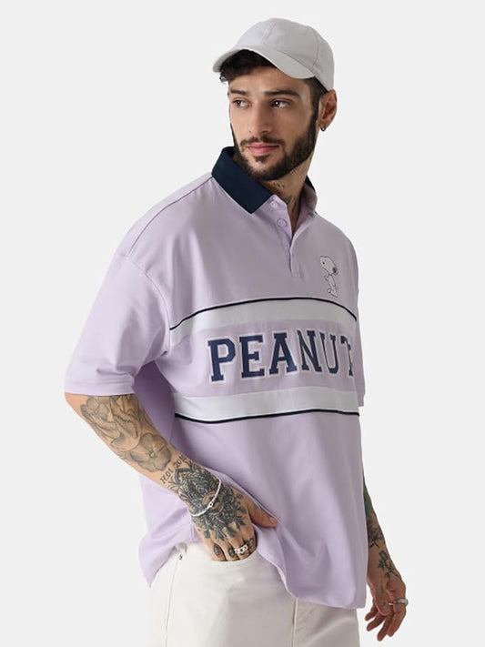 Peanuts Snoopy Oversized Half Sleeve Cotton Polos