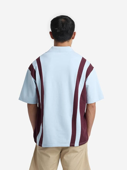 Light Blue & Brown Mens Oversized