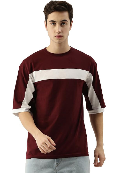 sleeve Round Neck Cotton Slim Fit Tshirt