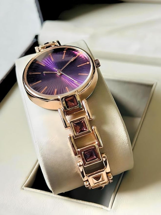 Rose Gold Dial Stainless Steel Bracelet watch