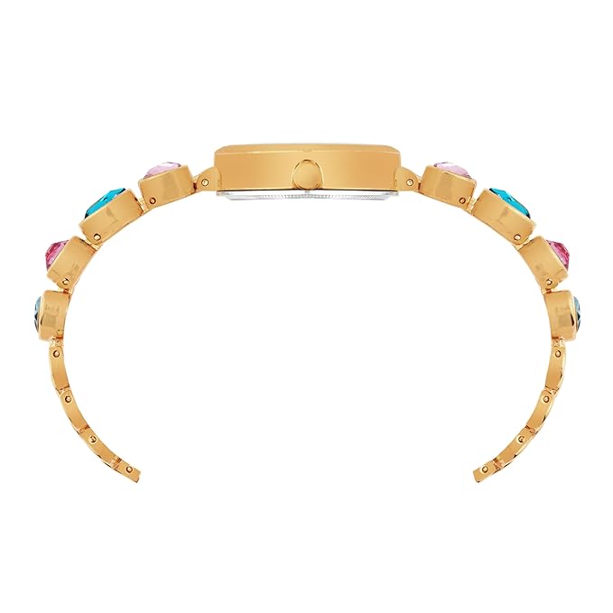 Elegant Crystal-Studded Quartz Watch