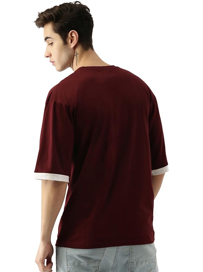 sleeve Round Neck Cotton Slim Fit Tshirt