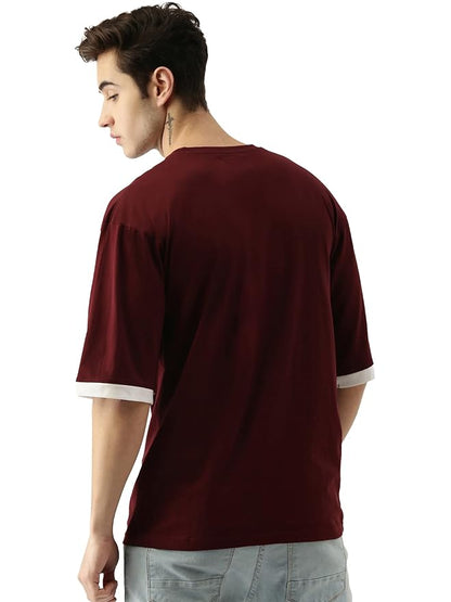 sleeve Round Neck Cotton Slim Fit Tshirt