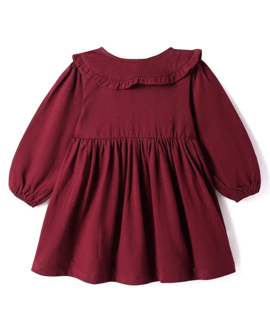 peter pan collared frock benny embroidered