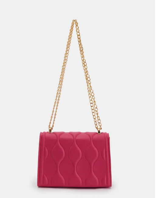 solid box shoulder bag
