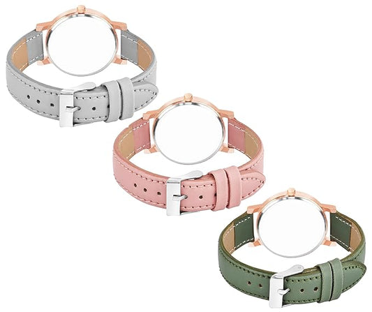 Color Flowered Dial Watch combo