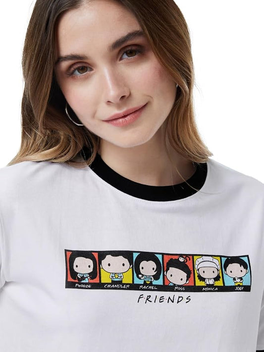 F.R.I.E.N.D.S Regular fit Graphic Printed Half Sleeve Cotton