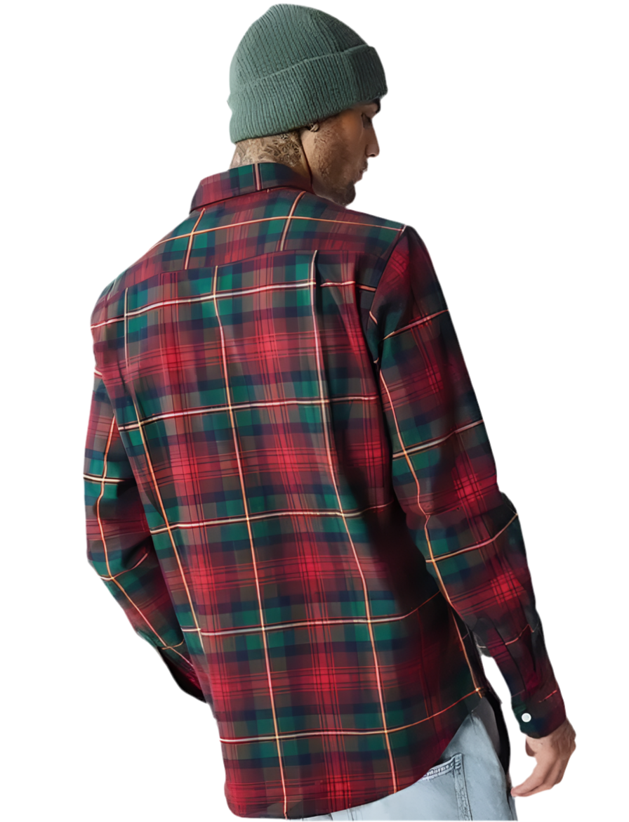 checked regular shirt