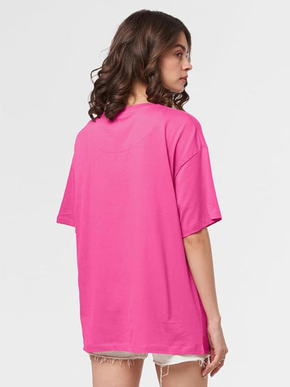 Pink Loose Fit T-Shirt Cotton