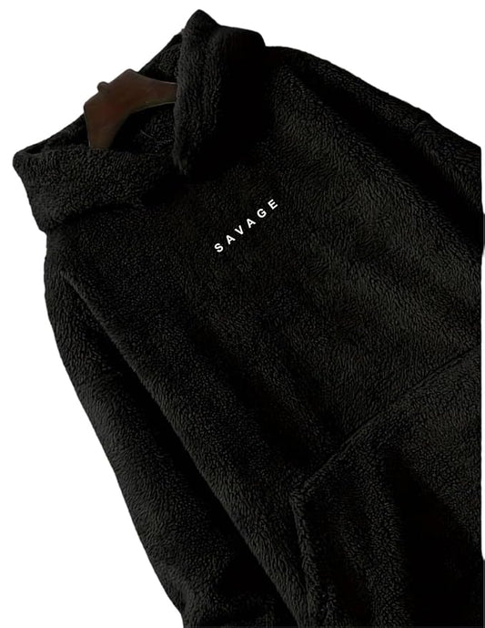 Woolen Drop Oversized Hoodie