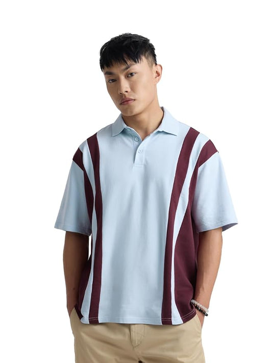 Light Blue & Brown Mens Oversized