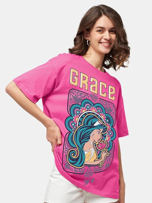 Pink Loose Fit T-Shirt Cotton