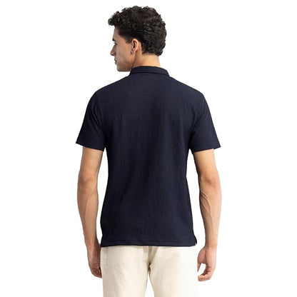Navy Solid Regular Polyester