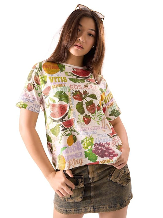 Fruity Short Sleeves Cotton