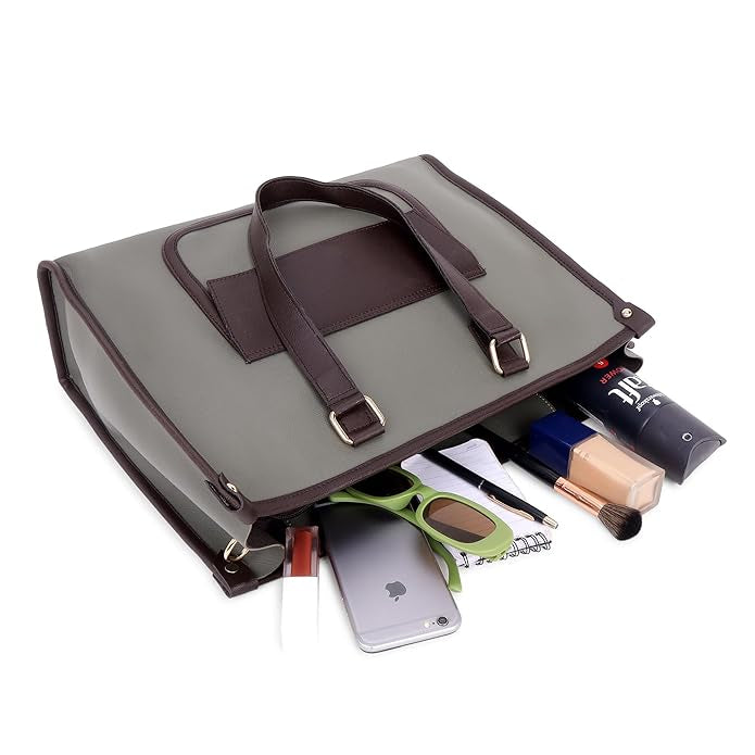 Wide Textured Tote Bag