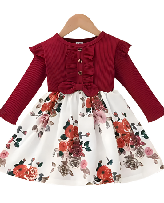 floral print lycra frock