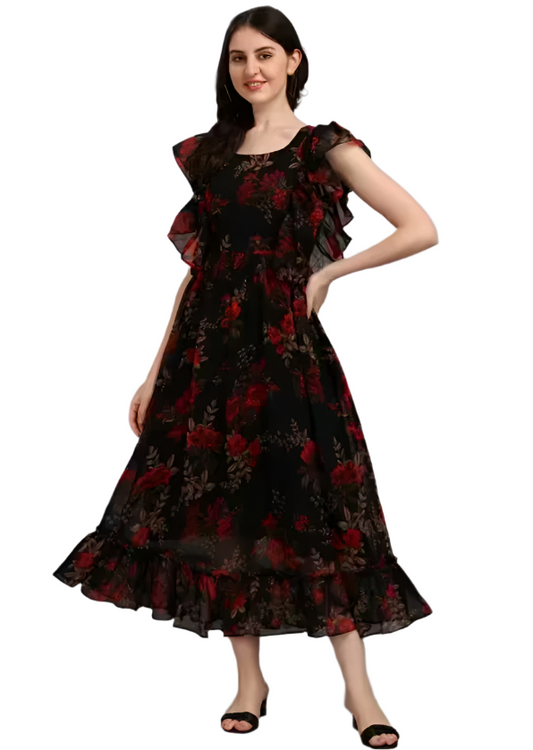 tiered dress floral dress
