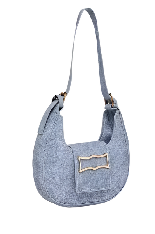 light blue solid handbag