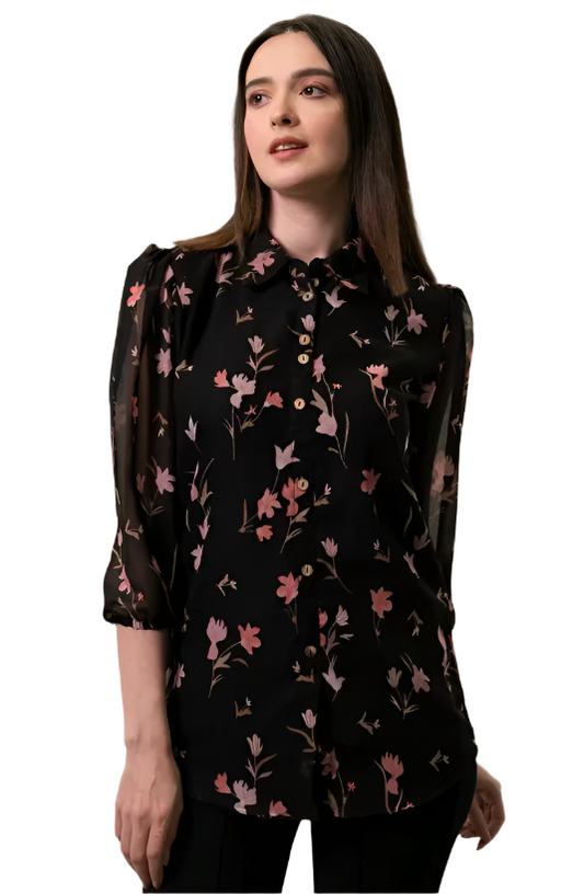 floral printed regular shirt