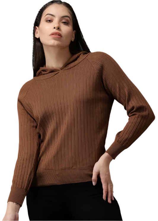 neck solid pullover