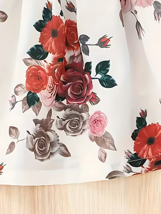 floral print lycra frock