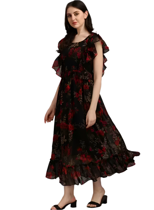 tiered dress floral dress