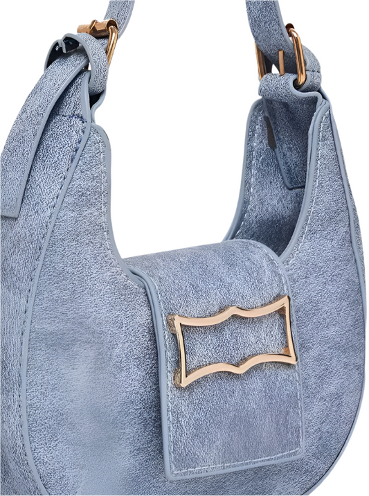 light blue solid handbag