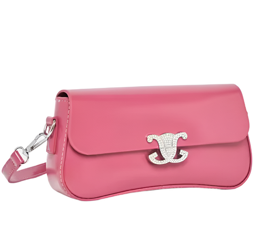 maroon pu handbag